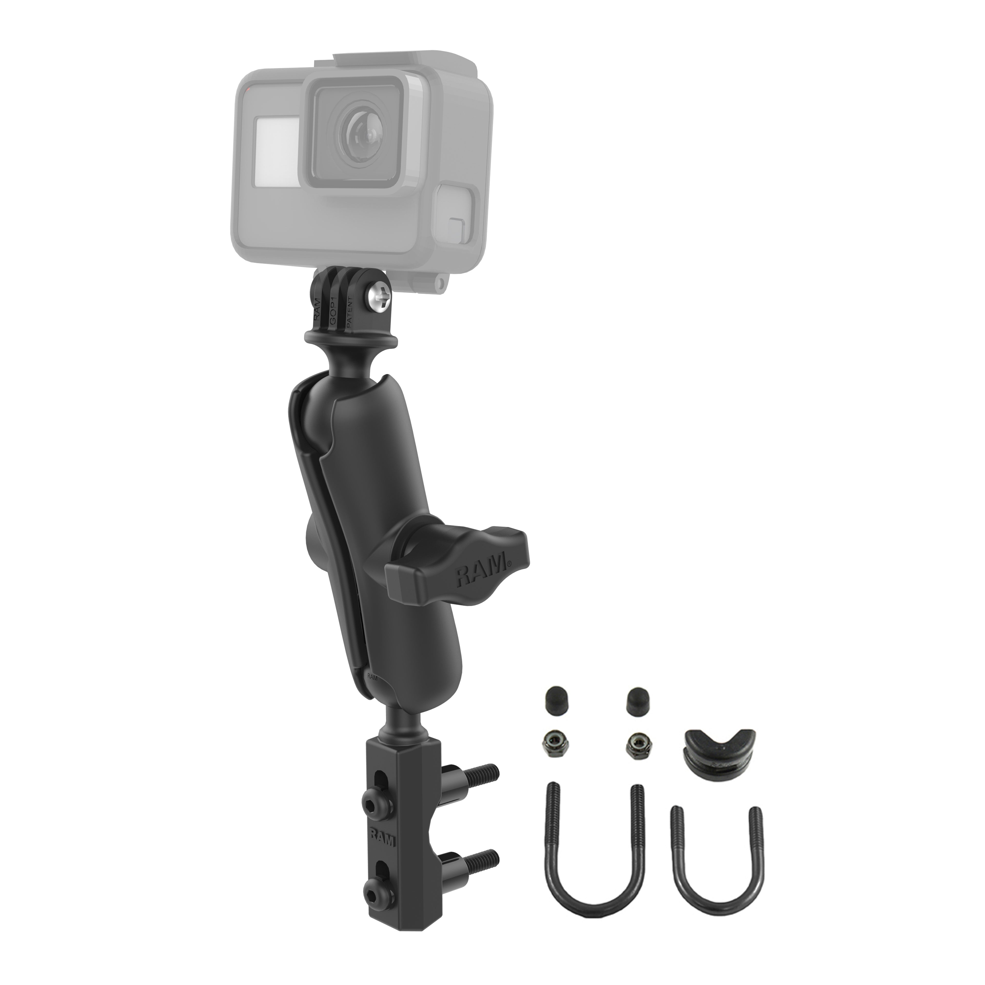 RAM rem koppeling reservoirbevestiging met universele actie camera adapter - RAM Mounts RAM-B-174-GOP1U