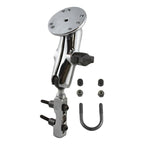 RAM Chrome Motorfiets Rem-/Koppeling Reservoir Mount met Ronde Plaat - RAM Mounts RAM-B-174CH-202U afbeelding 1