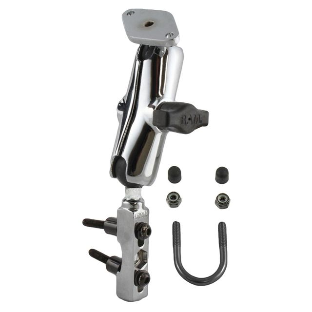 RAM Chrome Motorfiets Rem-/Koppeling Reservoir Montage met Diamantplaat - RAM Mounts RAM-B-174CHU afbeelding 1