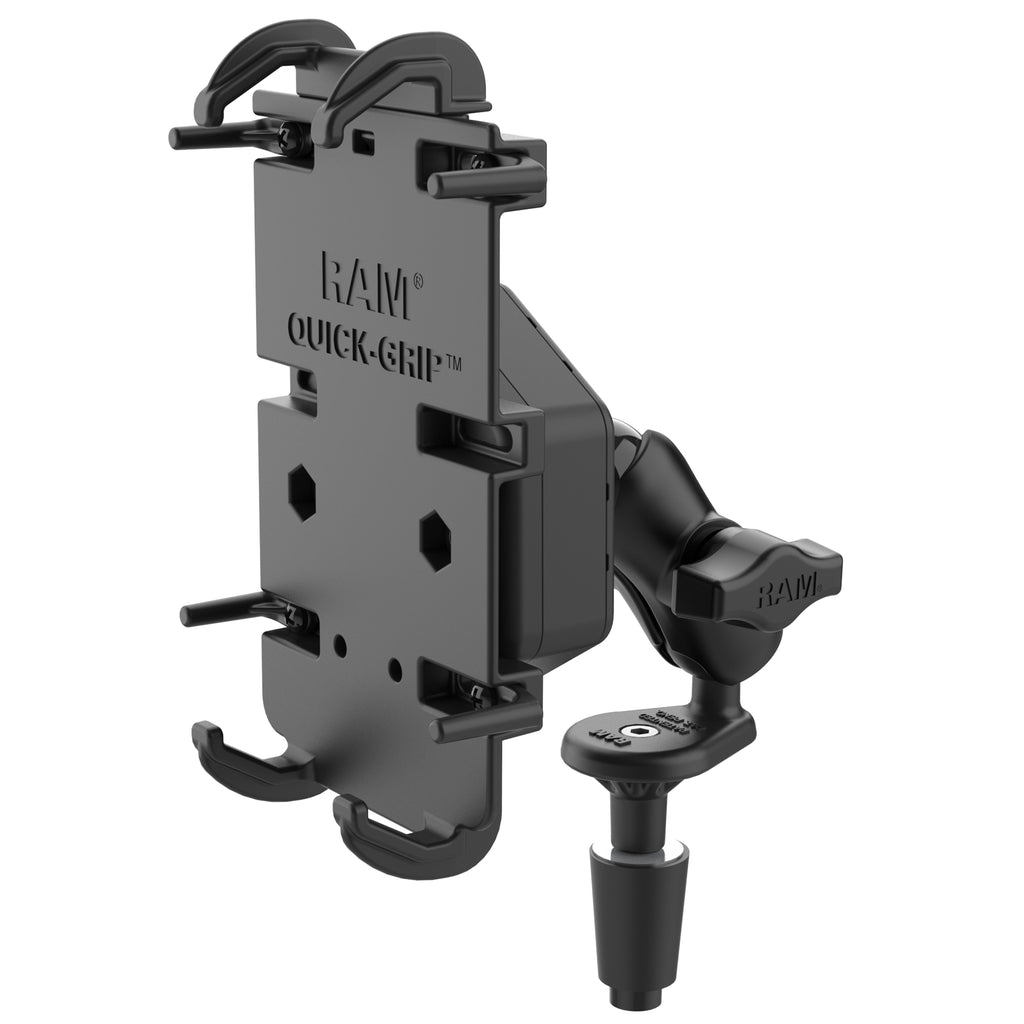 RAM quick griptrade xl telefoonhouder met vibe safetrade fork stem basis kort - RAM Mounts RAM-B-176-A-PD4-462