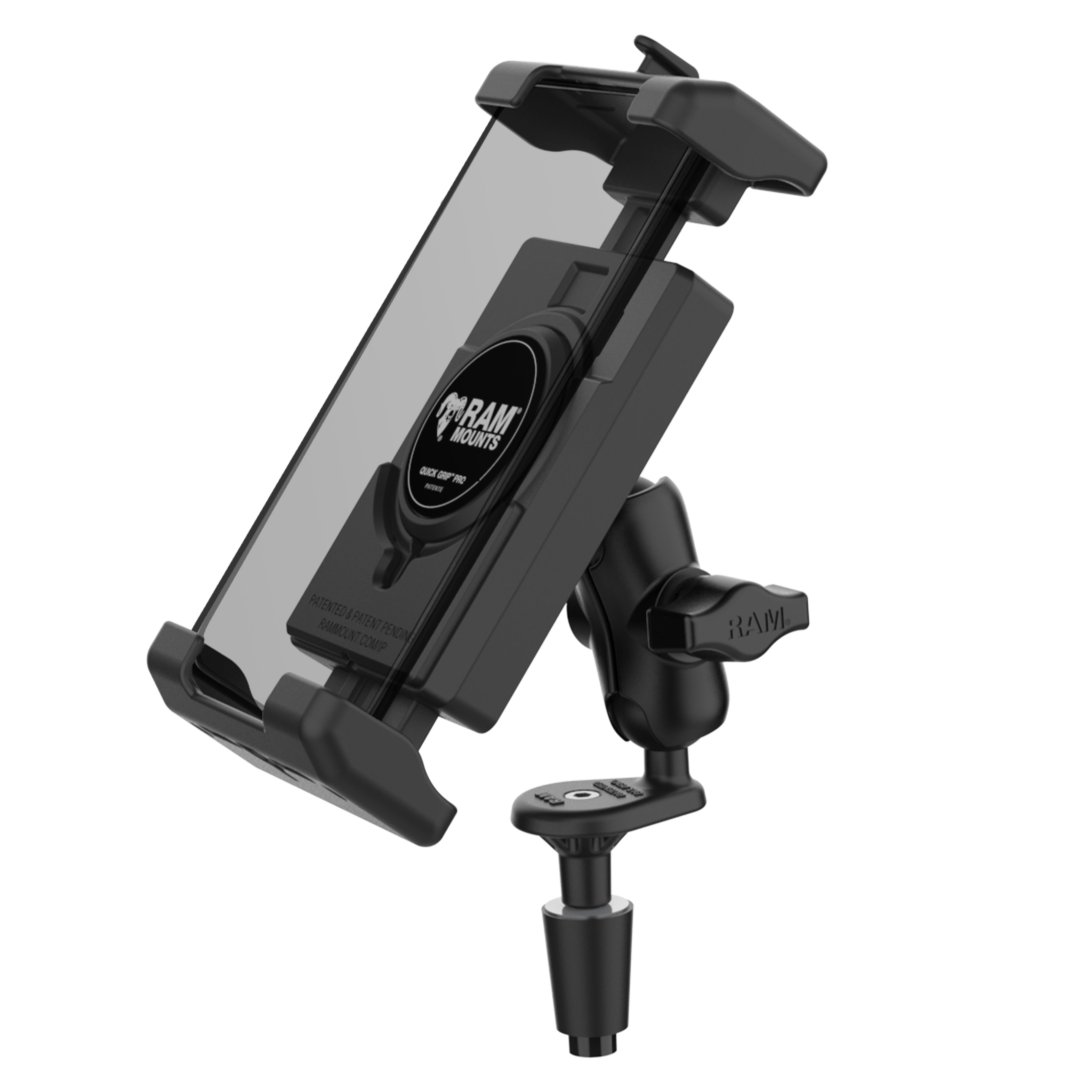 RAM quick griptrade pro xl telefoonbevestiging met fork stem basis kort - RAM Mounts RAM-B-176-A-PD7U