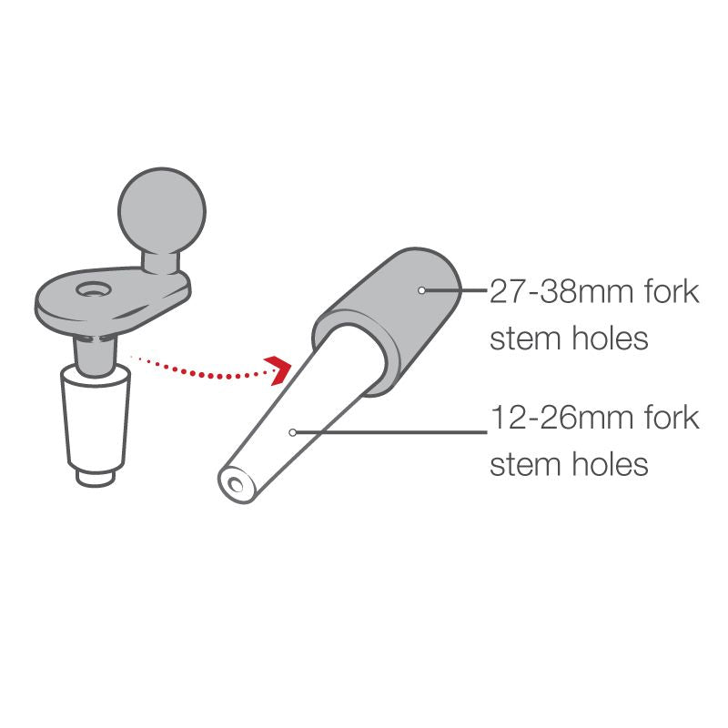 RAM X-Grip® Grote Telefoonhouder met Vibe-Safe™ & Fork Stem basis - Kort - RAM Mounts RAM-B-176-A-UN10-462 afbeelding 5