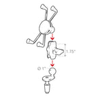 RAM X-Grip® Grote Telefoonhouder met Motorfiets Fork Stem Basis - RAM Mounts RAM-B-176-A-UN10U afbeelding 6