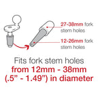 RAM Fork Stem montage met RAM vinger-grip™ GPS/radiohouder - RAM Mounts RAM-B-176-UN4U afbeelding 2