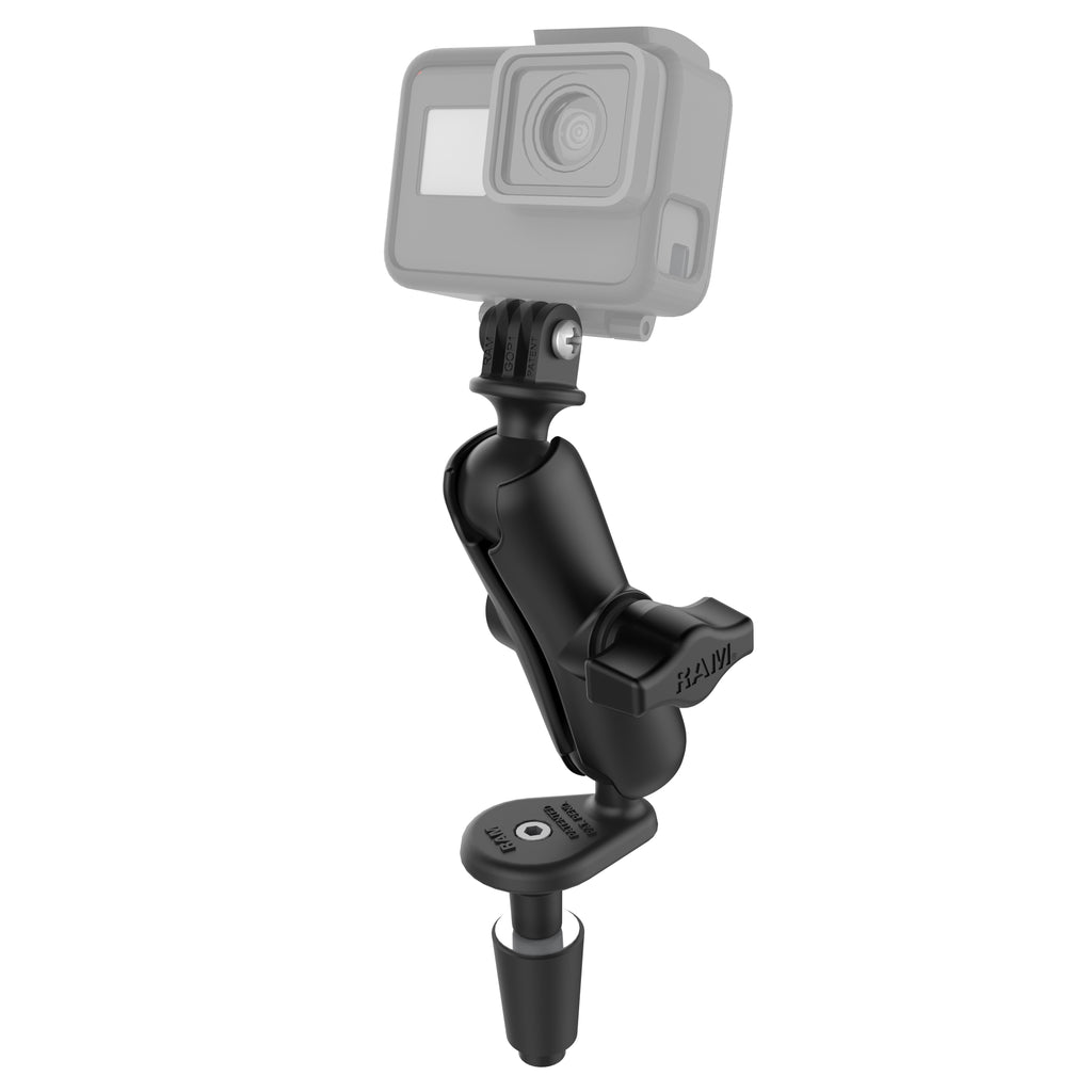 RAM motorfiets fork stem montage met universele actie camera adapter - RAM Mounts RAM-B-176-GOP1U