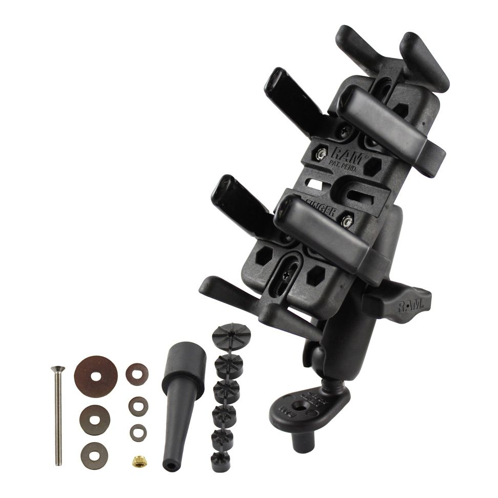 RAM Fork Stem montage met RAM vinger-grip™ GPS/radiohouder - RAM Mounts RAM-B-176-UN4U afbeelding 3