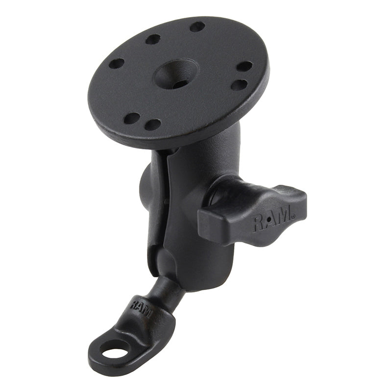 RAM 9mm schuine boutkop adaptermontage met ronde plaat kort - RAM Mounts RAM-B-180-A-202U