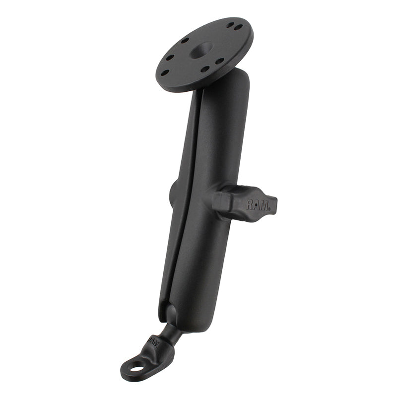 RAM 9mm schuine boutkop adapter montage met ronde plaat lang - RAM Mounts RAM-B-180-C-202U