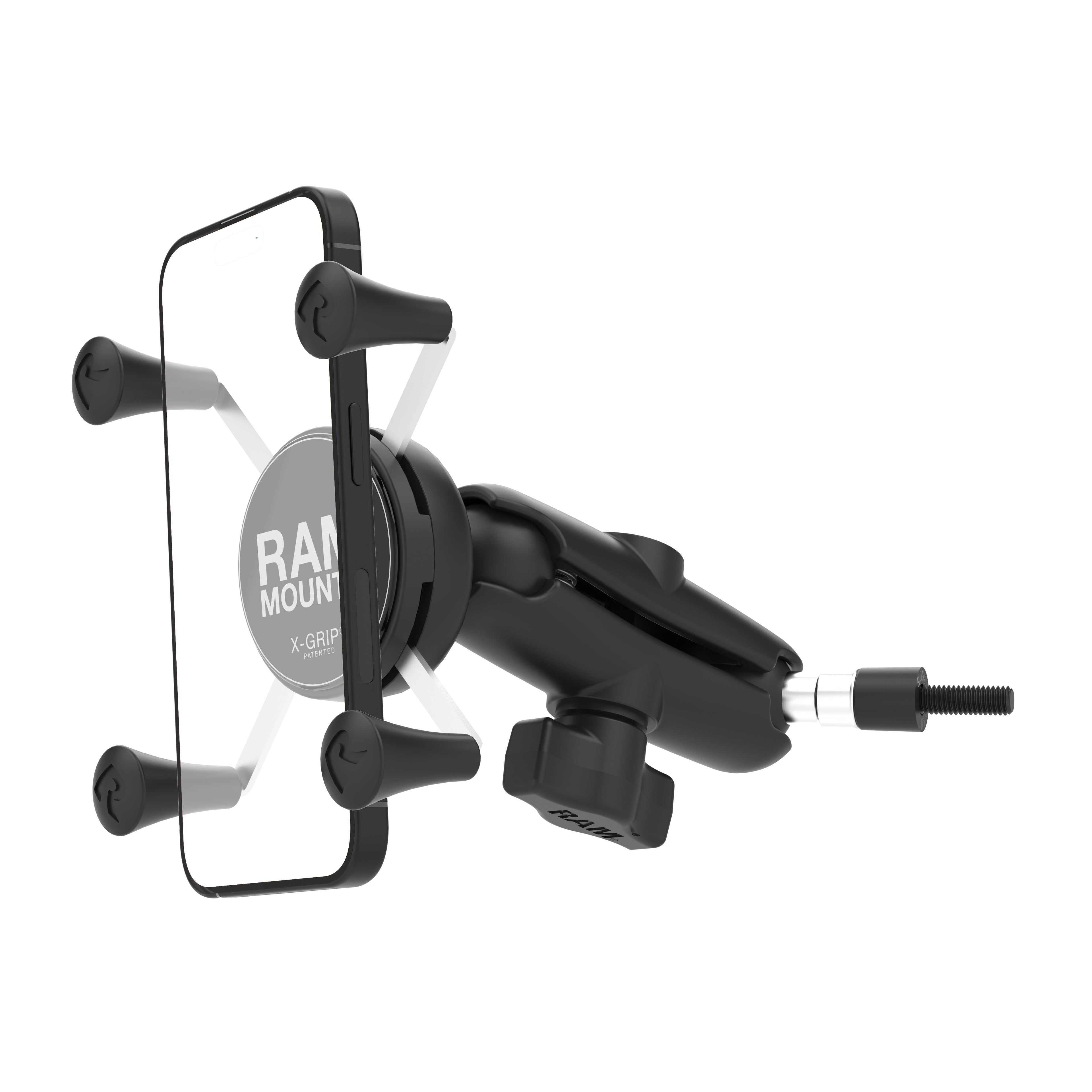 RAM X-Grip telefoonhouder met handgreep en a stijl M6 boutbasis - RAM Mounts RAM-B-186-M6-UN7U