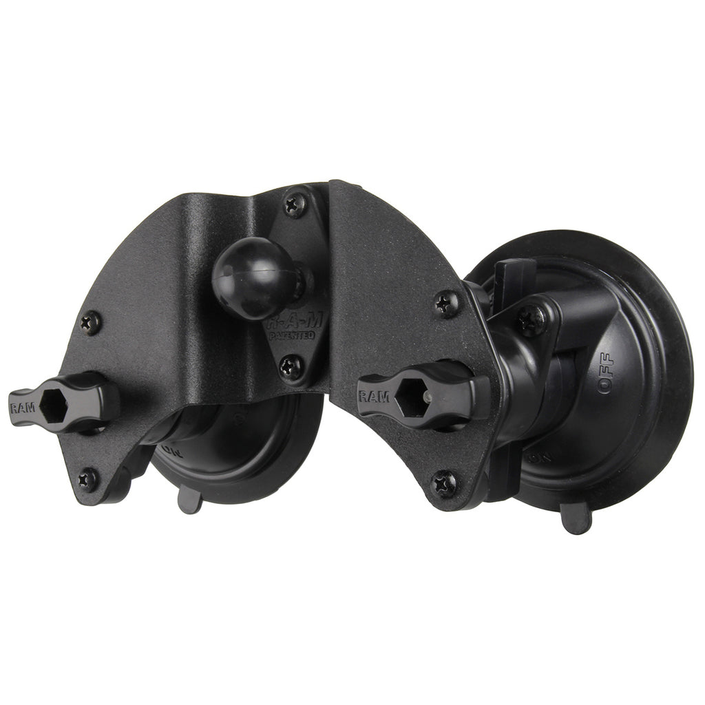 RAM twist lock dubbele pivot suction cup base met bal - RAM Mounts RAM-B-189B-PIV1U