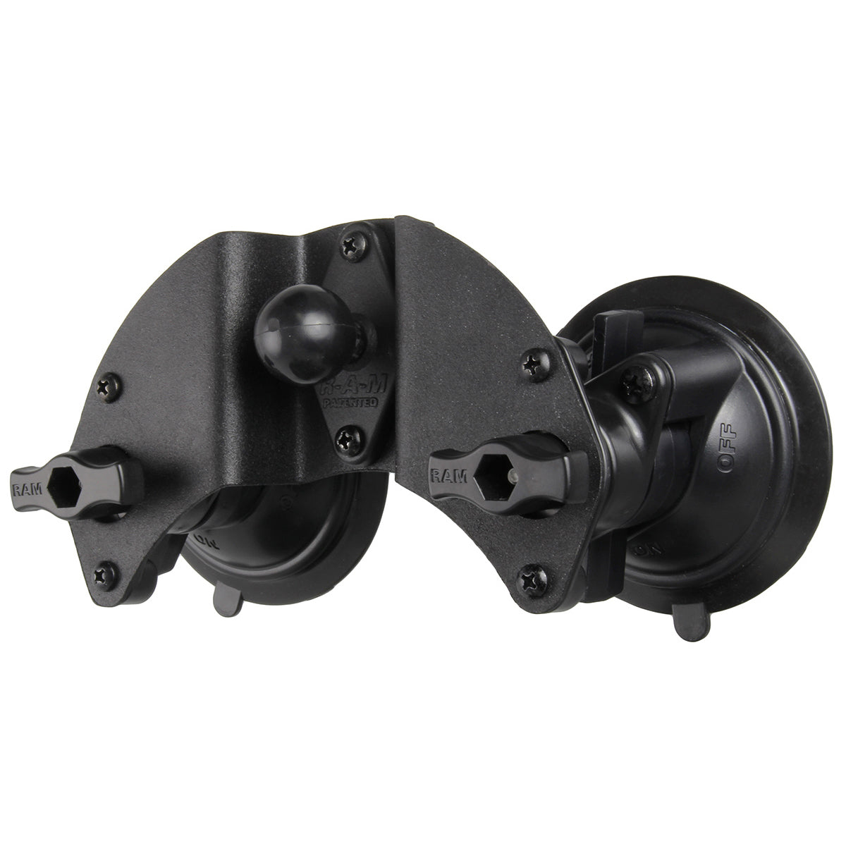 RAM twist lock dubbele pivot suction cup base met bal - RAM Mounts RAM-B-189B-PIV1U