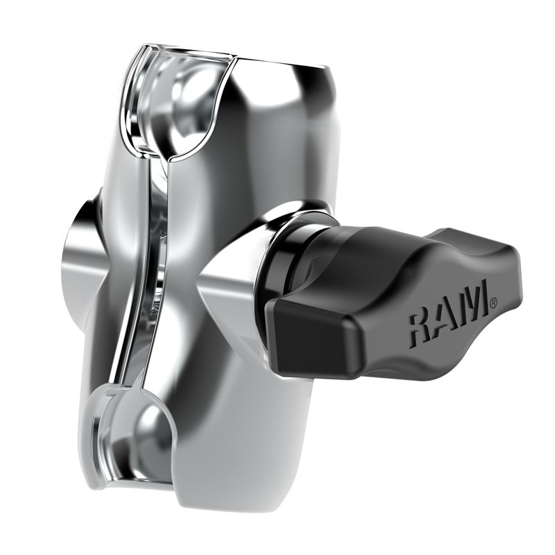 RAM Chrome Dubbele Socket Arm - B Maat Kort - RAM Mounts RAM-B-201-ACHU afbeelding 1