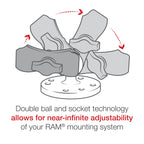 RAM Dubbele Arm - B Maat Kort - RAM Mounts RAM-B-201U-A afbeelding 3
