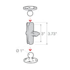 RAM Dubbele Arm - B Maat Medium - RAM Mounts RAM-B-201U afbeelding 7