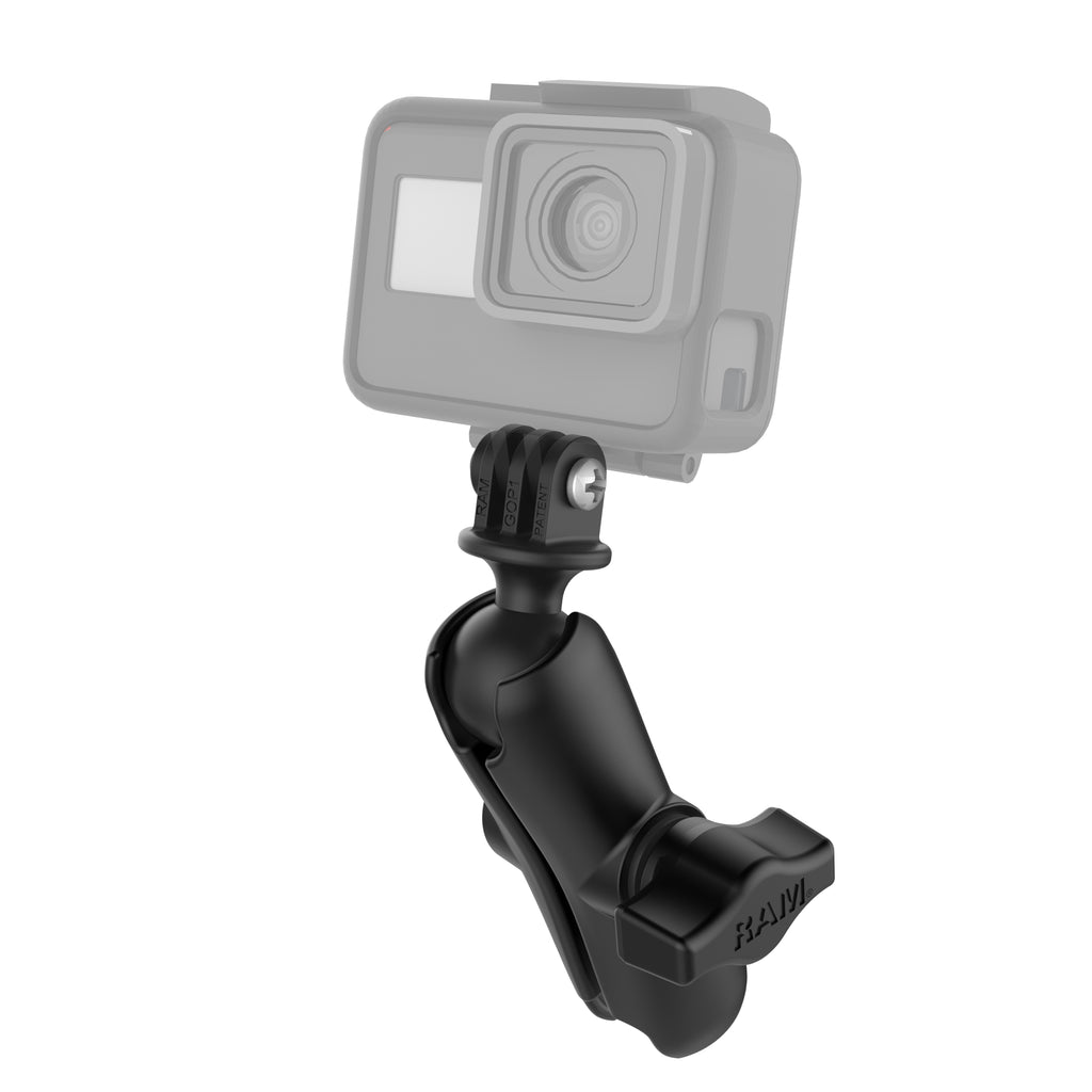 RAM dubbele arm met universele actie camera adapter - RAM Mounts RAM-B-202-GOP1-201U