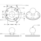 RAM Ronde Plaat met Bal - B Maat - RAM Mounts RAM-B-202U afbeelding 3