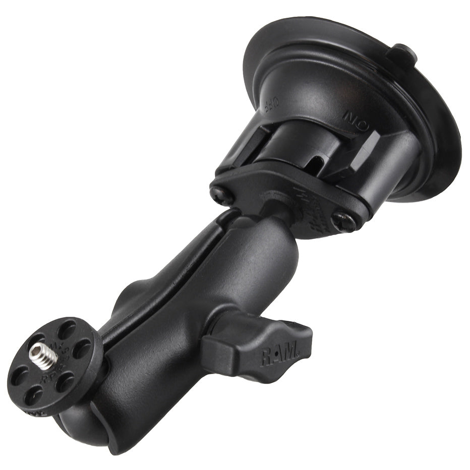 RAM twist lock zuignapbevestiging met 14 20 camera adapter medium - RAM Mounts RAM-B-224-1-366U