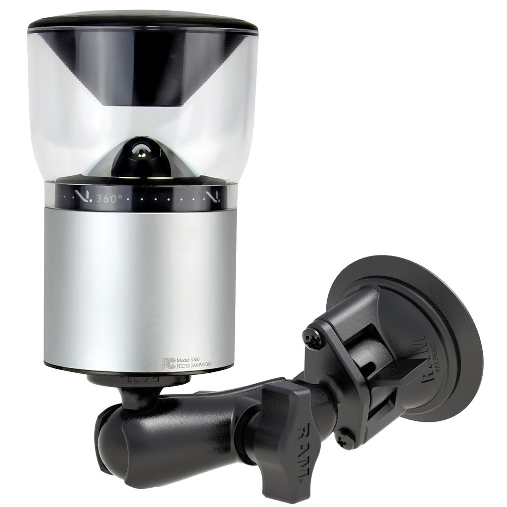 RAM Twist-Lock™ Zuignapbevestiging met 1/4 "-20 Camera Adapter - Medium - RAM Mounts RAM-B-224-1-366U afbeelding 2