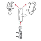 RAM Chrome Motorfiets Rem-/Koppeling Reservoir Bal Base - RAM Mounts RAM-B-309-1CHU afbeelding 4