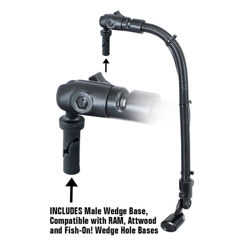 RAM Transducerhouder met 18" staaf en Wedge Base voor Hobie & Scotty - RAM Mounts RAM-B-316-18-TRA1-354 afbeelding 2