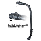 RAM Transducer Montage met 45,72 cm Aluminium Stang en Socket Arm - RAM Mounts RAM-B-316-18-TRA1-NB afbeelding 2