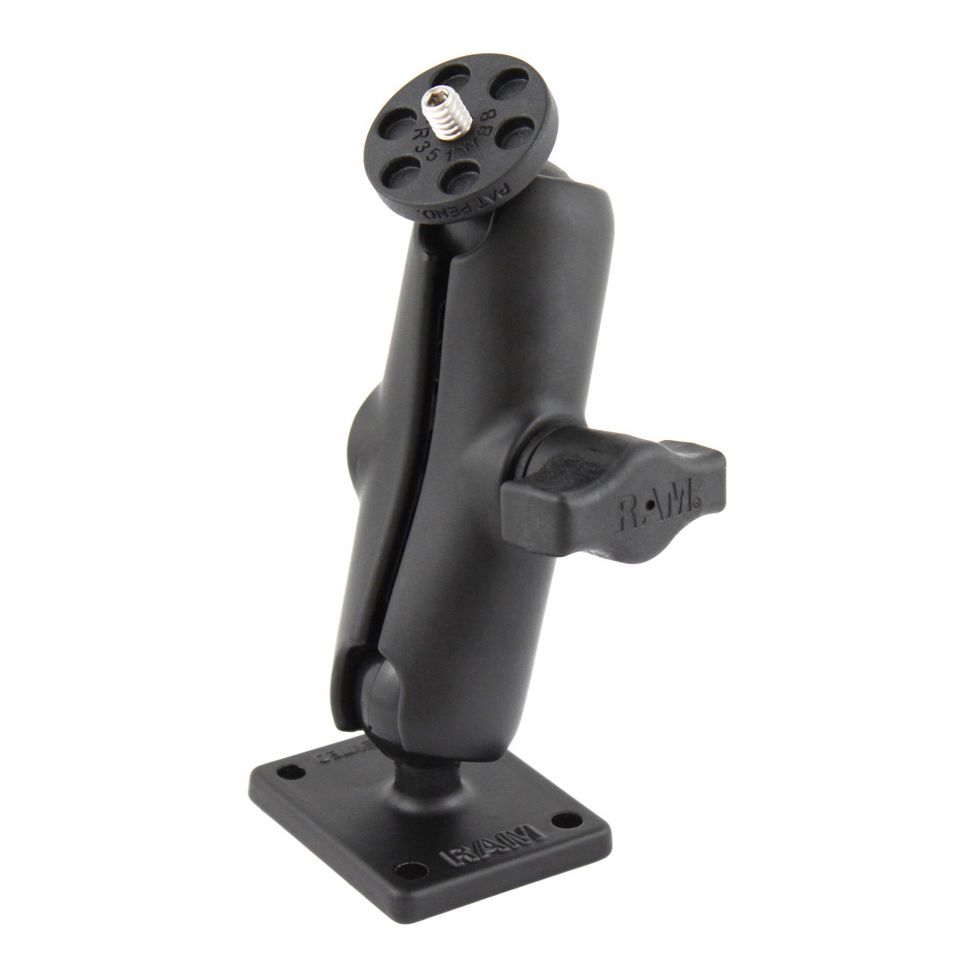 RAM Dubbele Bal Montage met AMPS Plaat en 1/4"-20 Actie Camera Adapter - RAM Mounts RAM-B-347-366U afbeelding 1