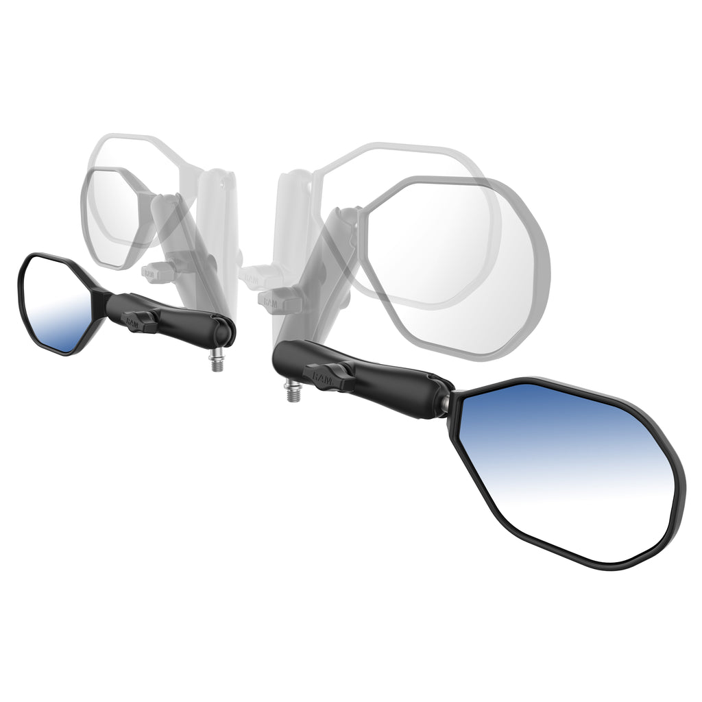 RAM Tough-Mirror™ Kit met M10-1.25 Basis - Lange Arm - RAM Mounts RAM-B-349-C-465RL afbeelding 4