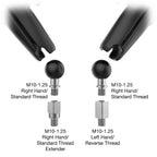 RAM Tough-Mirror™ Kit met M10-1.25 Basis + Omgekeerde Adapter - Lange Arm - RAM Mounts RAM-B-349-RTA-C-465RL afbeelding 2