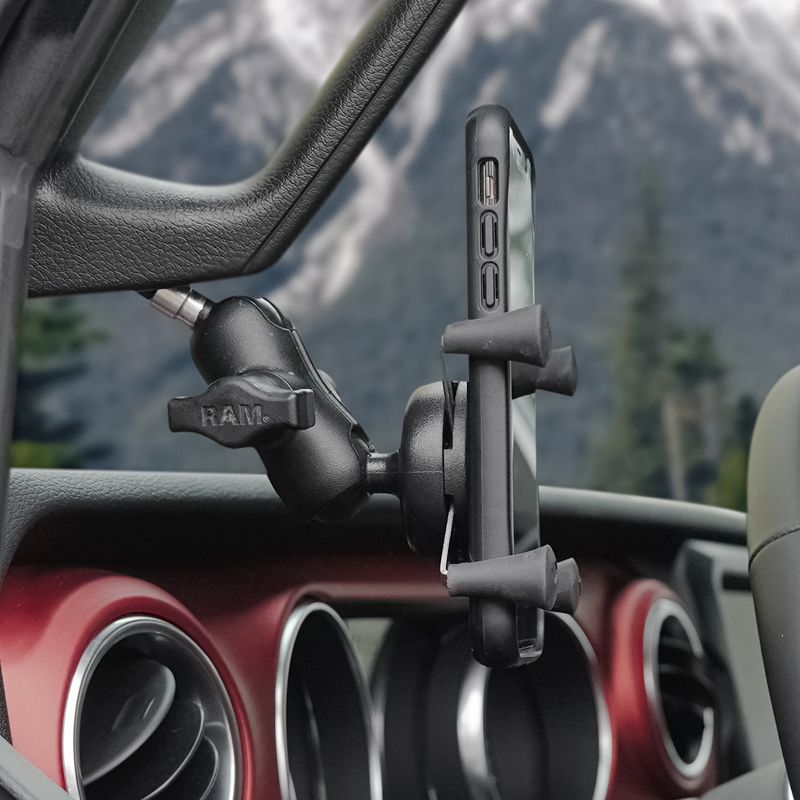 RAM X-Grip® Telefoonhouder met Motorfiets Stuur Klem Basis - RAM Mounts RAM-B-367-UN7U afbeelding 3