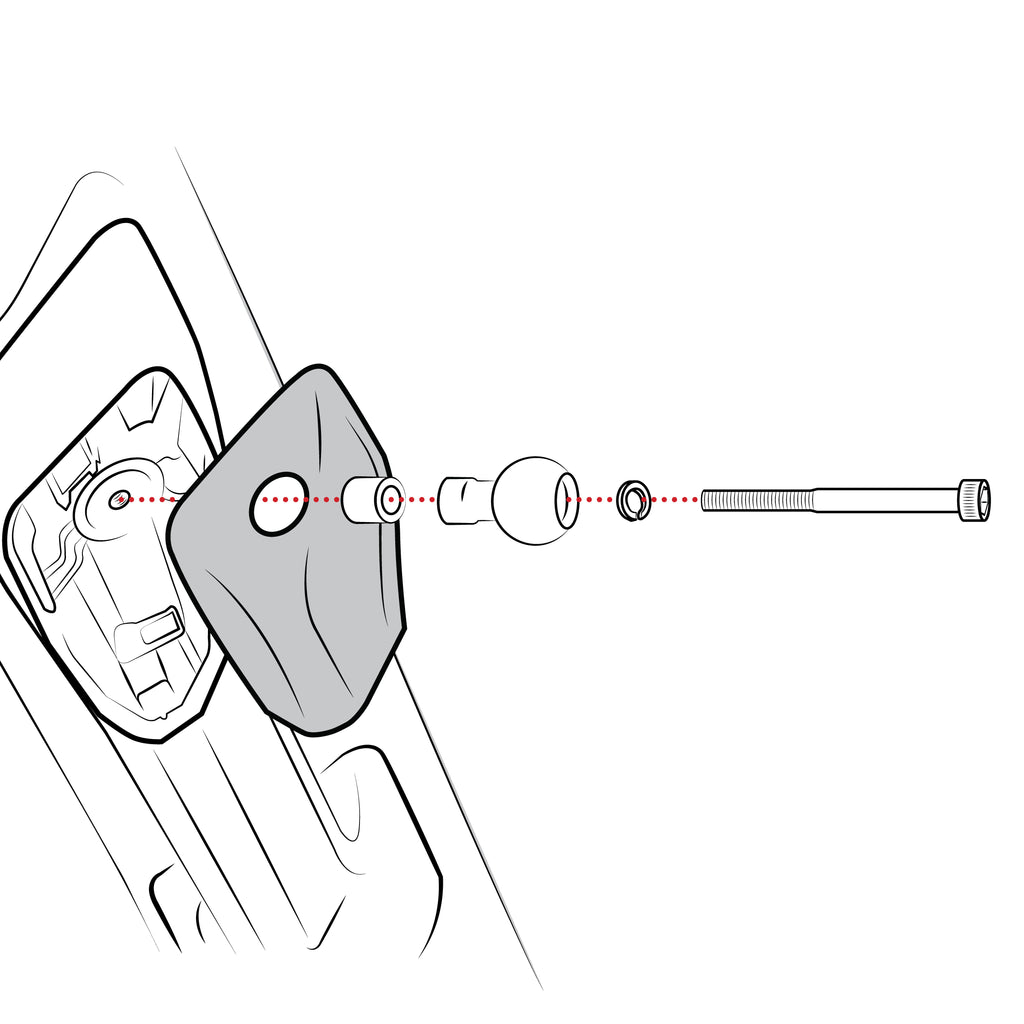 RAM Grab Handle & A-Pillar M6 Bolt Vervangingskit met Balbasis - RAM Mounts RAM-B-367B-M6U afbeelding 4