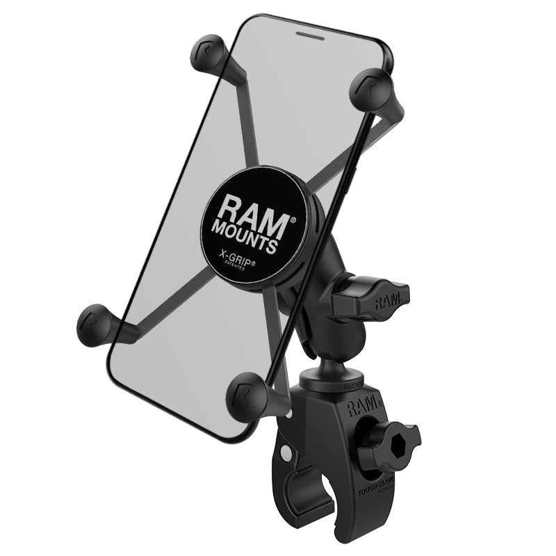 RAM X-Grip grote telefoonhouder met tough claw kleine klembasis korte arm - RAM Mounts RAM-B-400-A-HOL-UN10BU