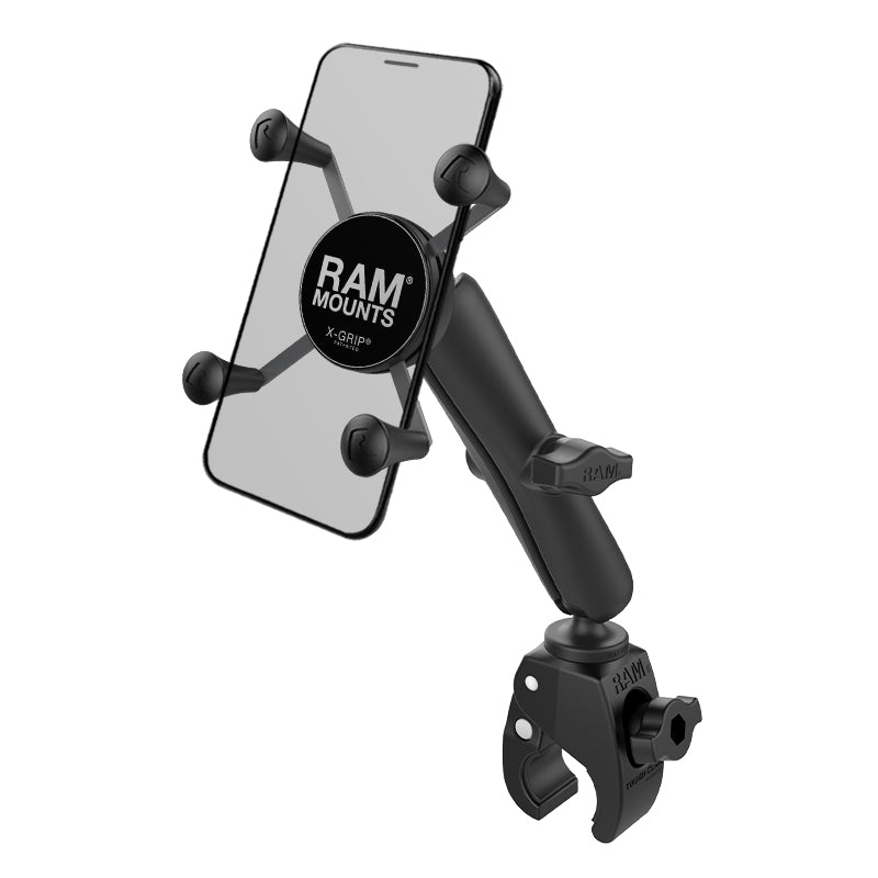 RAM X-Grip telefoonhouder met RAM tough claw kleine klem basis lange arm - RAM Mounts RAM-B-400-C-UN7U