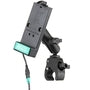 GDS telefoon power d met RAM tough claw kleine klemhouder - RAM Mounts RAM-B-400-GDS-DOCK-V1U