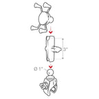 RAM X-Grip® Telefoonhouder met RAM Tough-Claw™ Kleine Klem Basis - Medium Arm - RAM Mounts RAM-B-400-HOL-UN7BU afbeelding 7