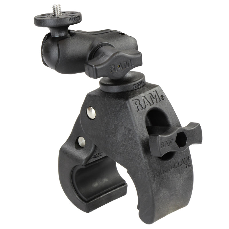 RAM tough claw medium klem montage met 14 20 action camera adapter - RAM Mounts RAM-B-404-A-366U
