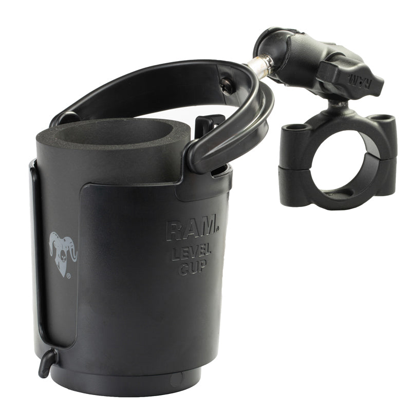 RAM level cup 16oz drinkhouder met RAM torque grote rail base - RAM Mounts RAM-B-408-112-15-A-132U