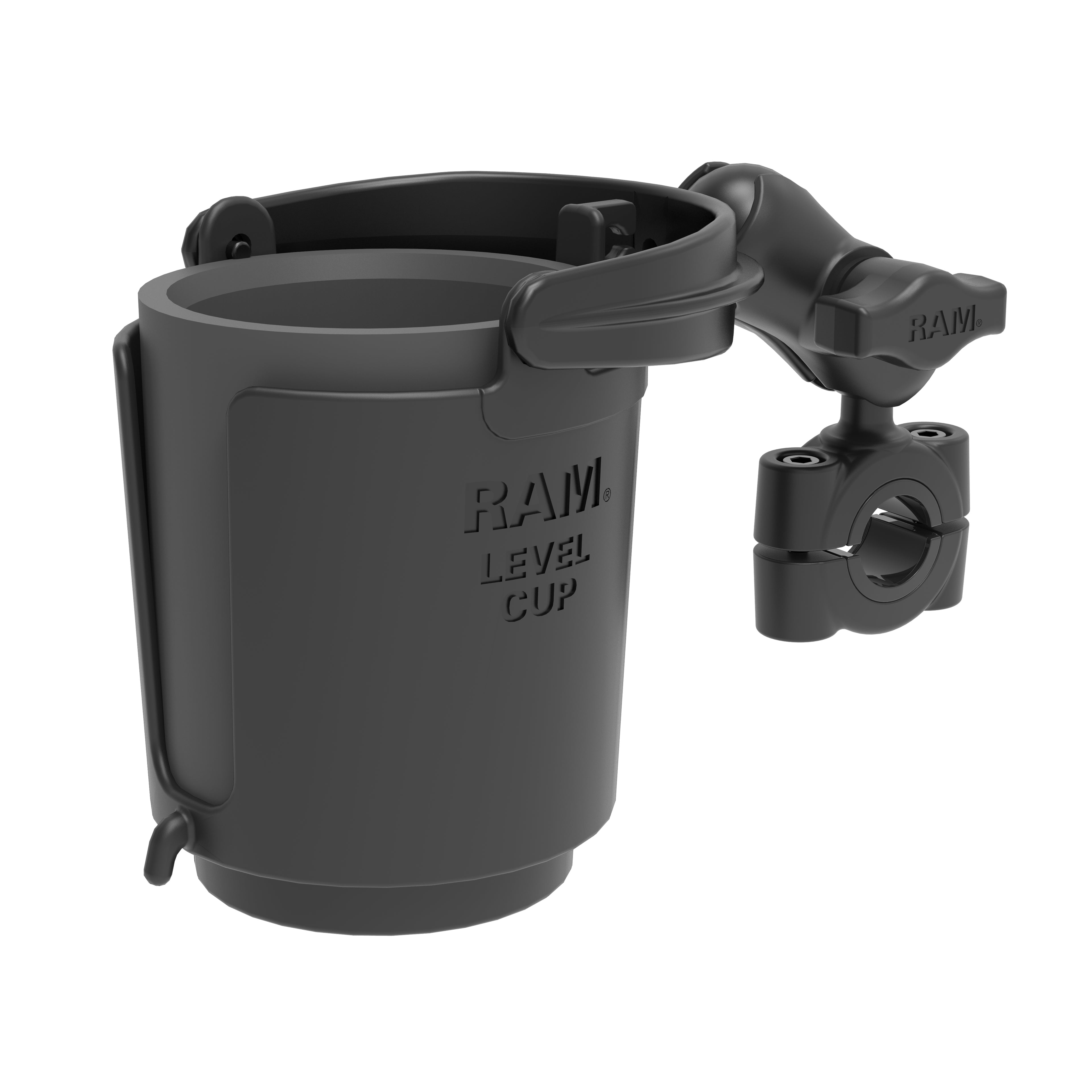 RAM level cup 16oz drinkhouder met RAM torque medium rail base - RAM Mounts RAM-B-408-75-1-A-132U