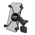 RAM X-Grip grote telefoonhouder met torque medium rail base korte arm - RAM Mounts RAM-B-408-75-1-A-UN10
