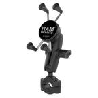 RAM X-Grip telefoonhouder met RAM torque medium stuur basis medium - RAM Mounts RAM-B-408-75-1-UN7U