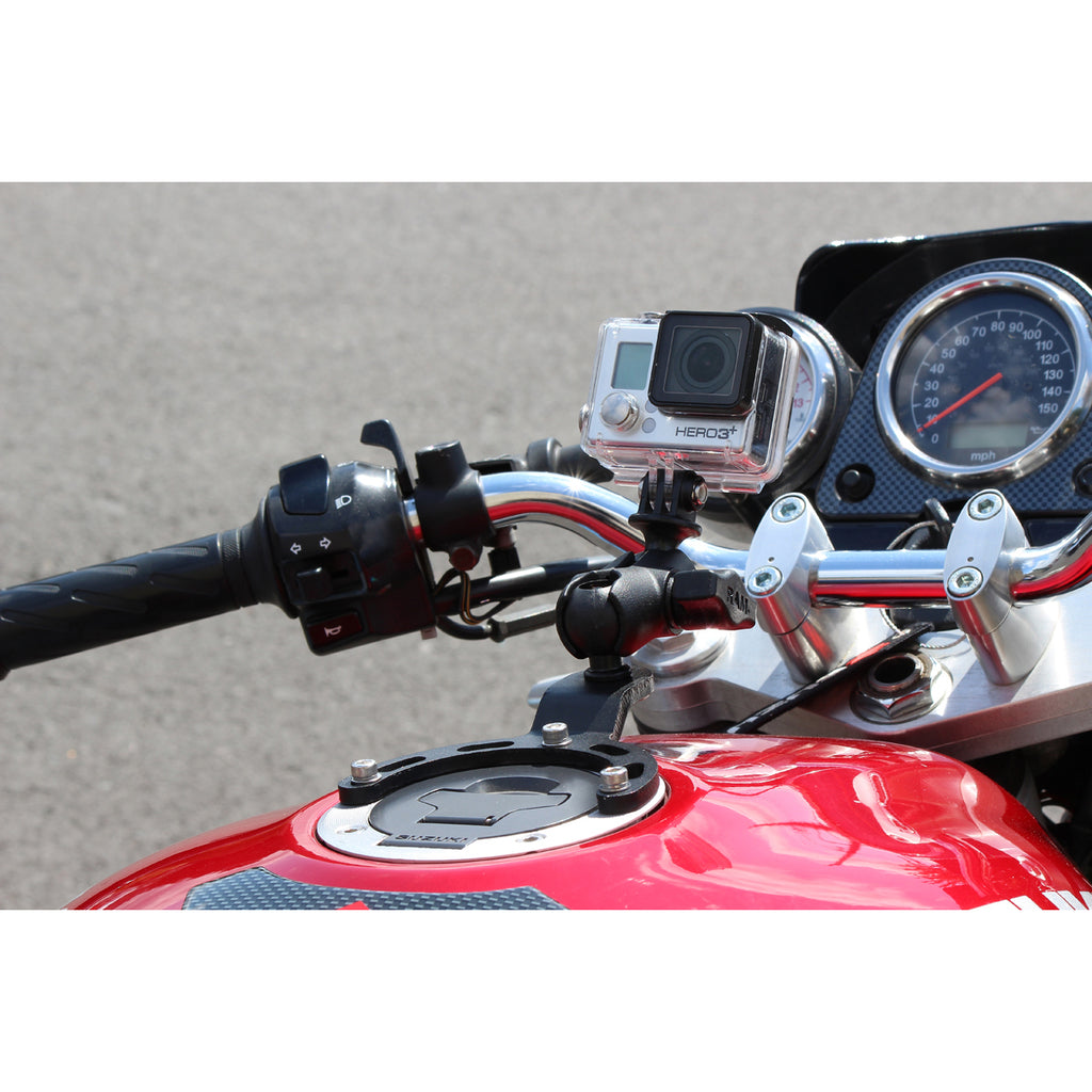 RAM Kleine Gas Tank Montage met Universele Actie Camera Adapter - RAM Mounts RAM-B-410-A-GOP1U afbeelding 3