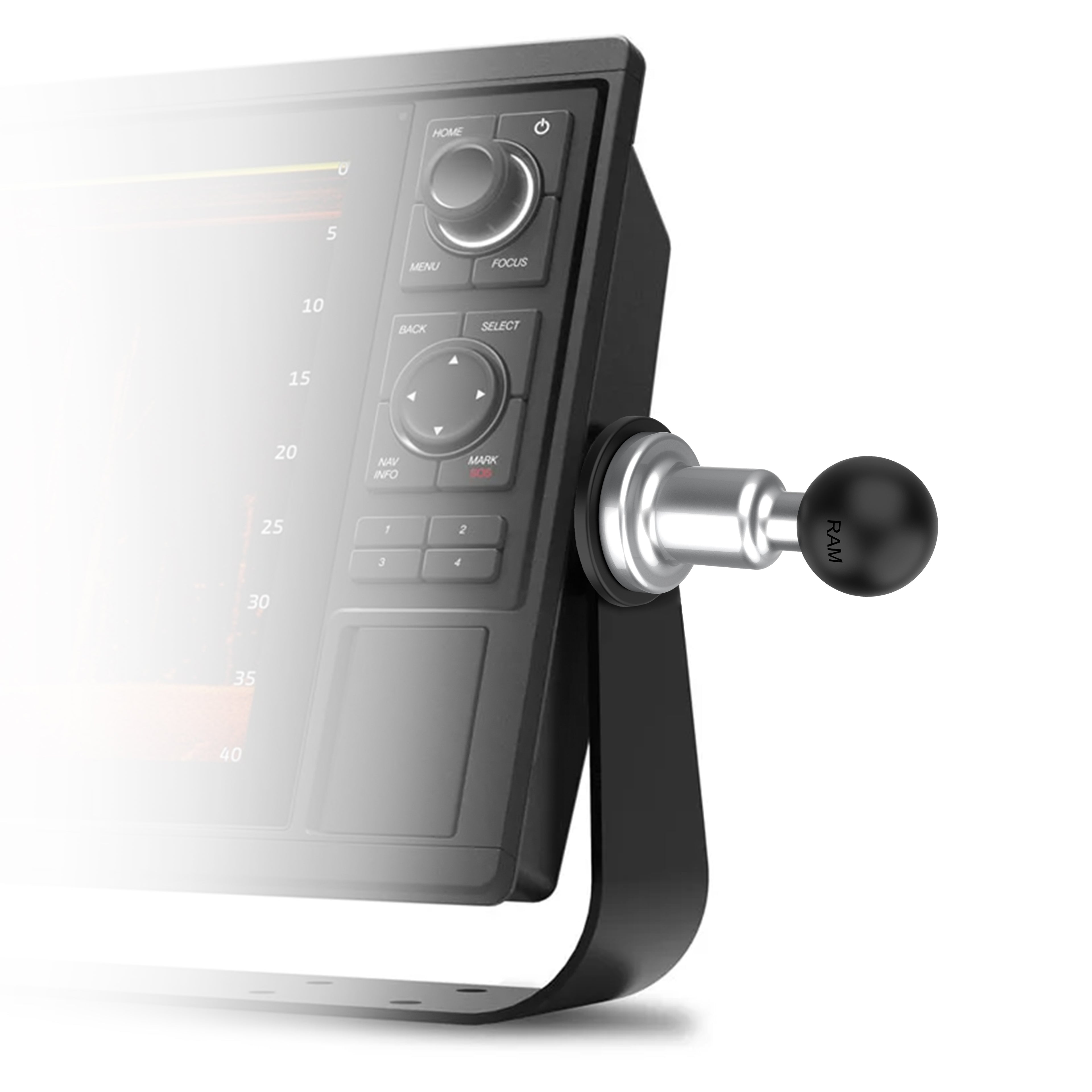 RAM Gim-Ball™ Visuele sonar Gimbal basis adapter - RAM Mounts RAM-B-463-GU afbeelding 2