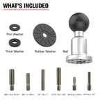 RAM Gim-Ball™ Visuele sonar Gimbal basis adapter - RAM Mounts RAM-B-463-GU afbeelding 3