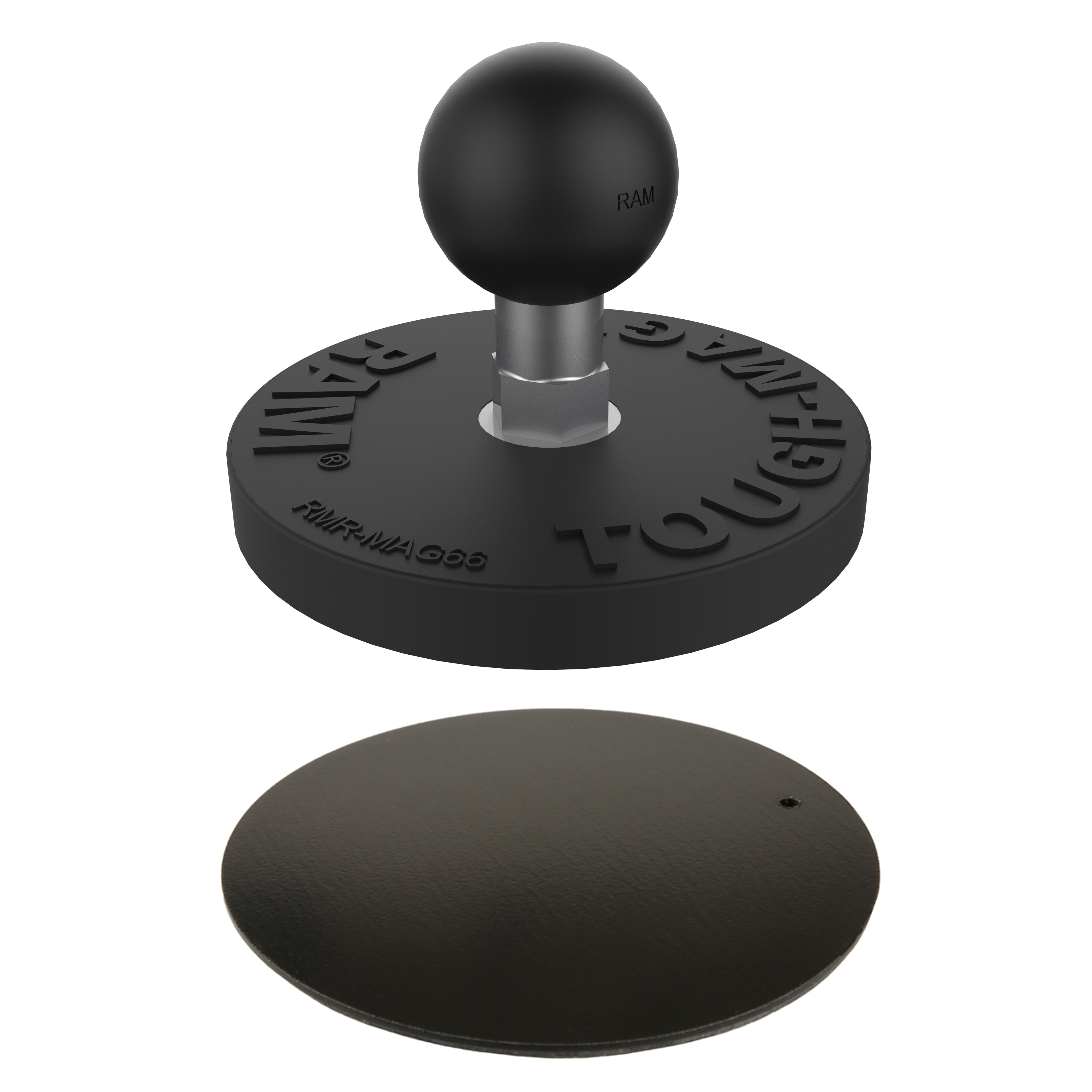 RAM tough mag 66mm diameter magnetische bal basis met staalplaat - RAM Mounts RAM-B-MAG66PU