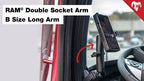 RAM Dubbele Arm - B Maat Lang - RAM Mounts RAM-B-201U-C afbeelding 11