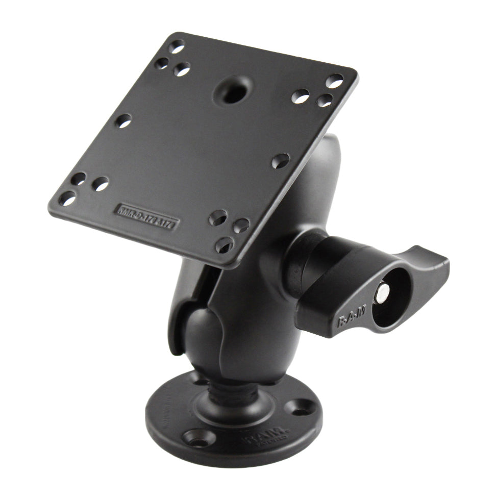 RAM dubbele bal montage met 100x100mm VESA plaat d maat kort - RAM Mounts RAM-D-101-C-ID1U