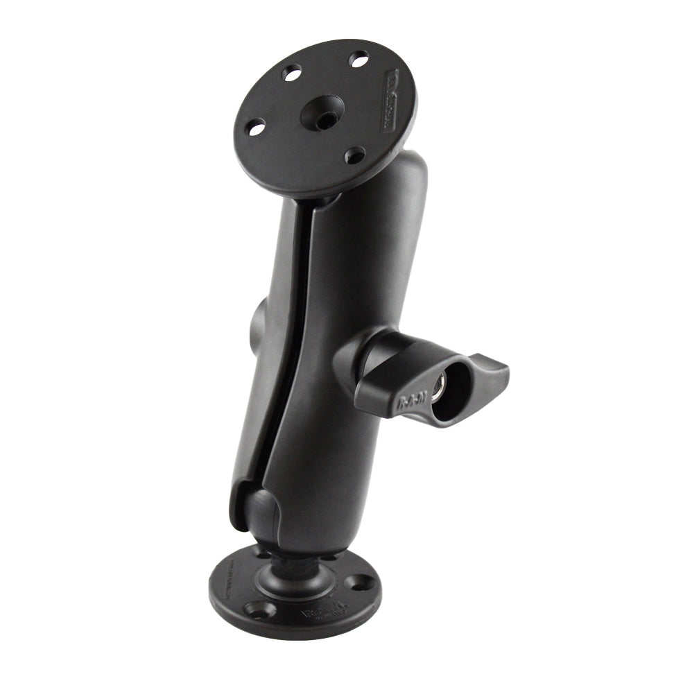 RAM universele dubbele bal montage met twee ronde platen en jam nut - RAM Mounts RAM-D-101-MIU