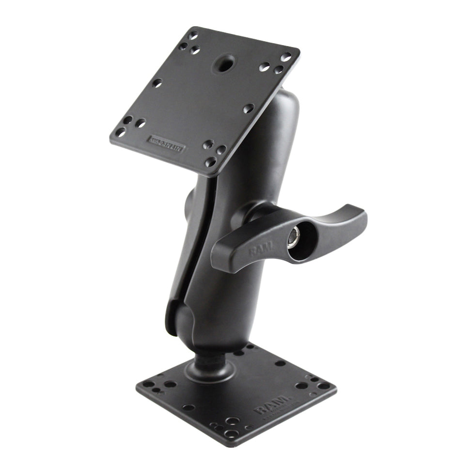 RAM dubbele bal montage met twee 100x100mm VESA platen en grote knop - RAM Mounts RAM-D-101-NEC1U