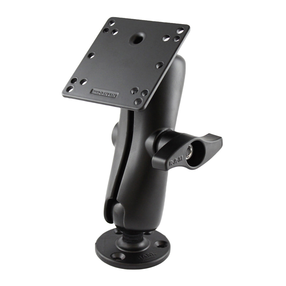 RAM dubbele bal montage met 100x100mm VESA plaat en grote knop medium - RAM Mounts RAM-D-101-NEC2U
