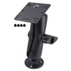 RAM dubbele bal montage met staal versterkte 100x100mm VESA plaat - RAM Mounts RAM-D-101U-246-IN1
