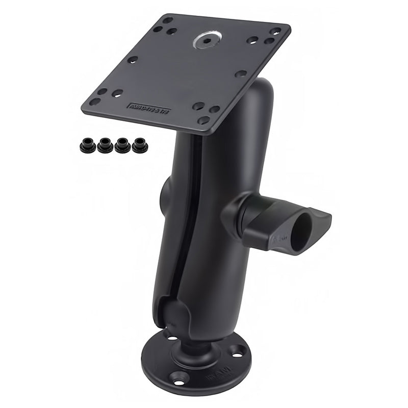 RAM dubbele bal montage met staal versterkte 100x100mm VESA plaat - RAM Mounts RAM-D-101U-246-IN1